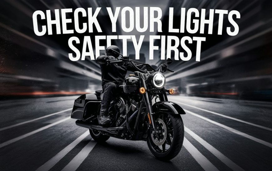 Checking Your Lights Before Riding a Motorcycle