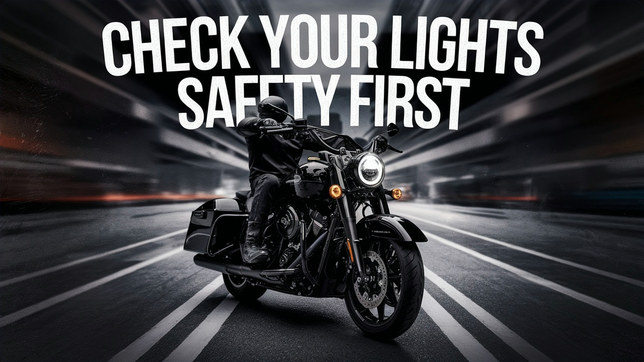 Checking Your Lights Before Riding a Motorcycle